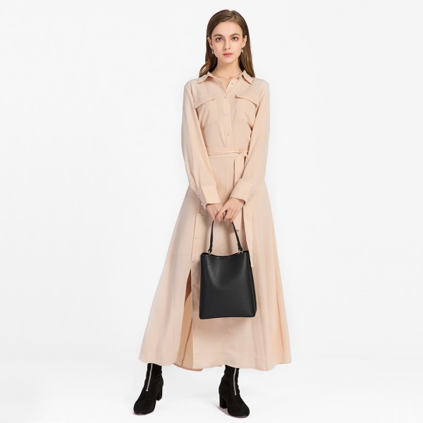 LB6926 - Miss Lulu Sanft Lederoptik Handtasche - Schwarz